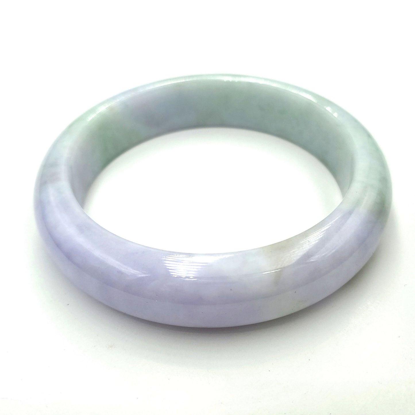 Yingmart 54mm Light Green, Light Purple  jadeite Bracelet Bangle Natural Jade A, Vintage Jewelry, natural jade