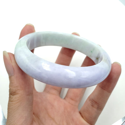 Yingmart 54mm Light Green, Light Purple  jadeite Bracelet Bangle Natural Jade A, Vintage Jewelry, natural jade