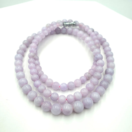 Yingmart Rare Purple Burmese Type A Jadeite Jade Strain, Necklace, Bracelet,Real Gemstone, Vintage Jewelry,Accessories