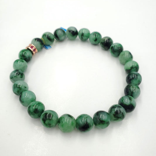 Yingmart Fabulous Apple Green Floating Deep Green Veins Genuine Burmese Type A Jadeite Jade Bracelet  , Vintage Jewelry,Accessories