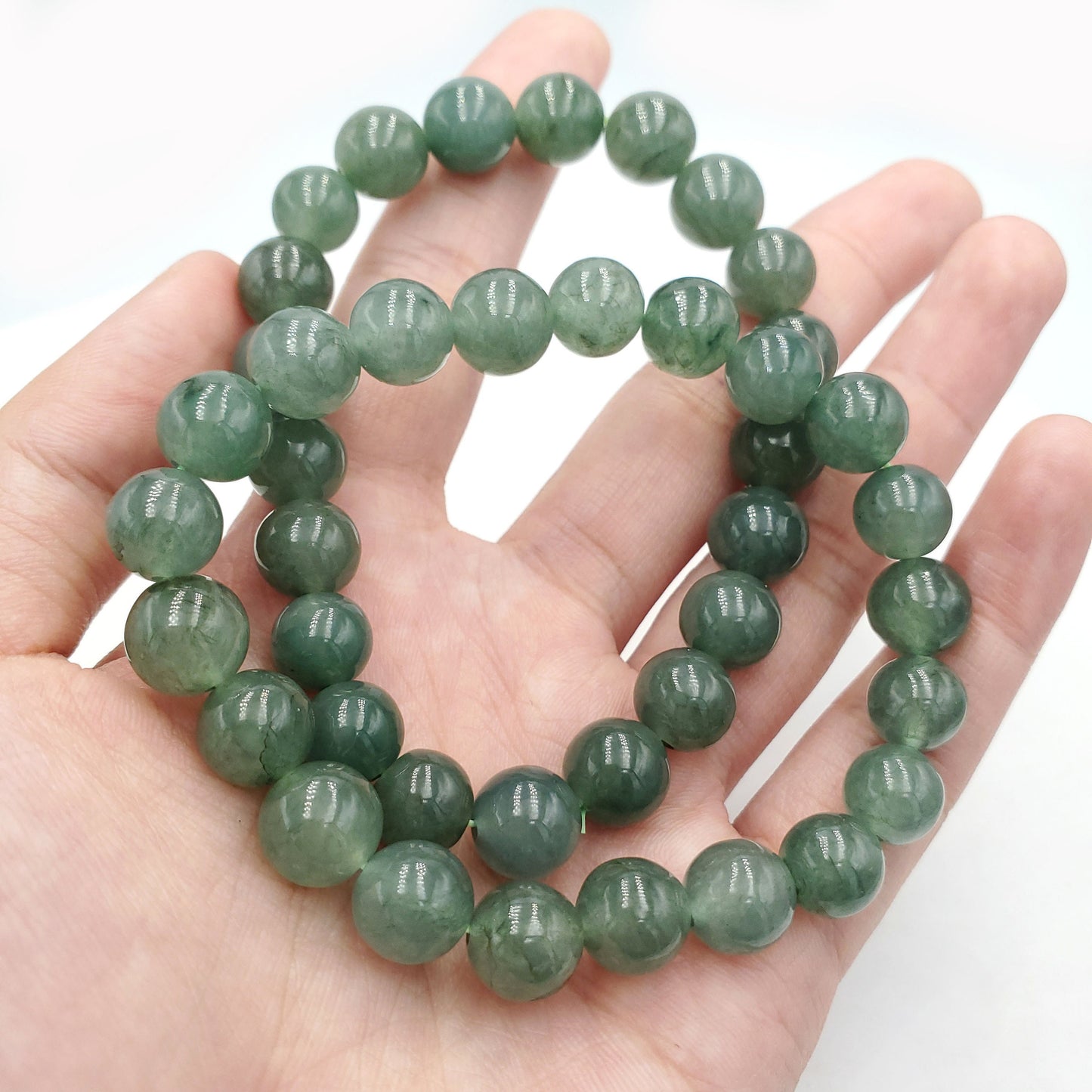 Yingmart  Light Green Guatamela Natural Jadeite Jade Bracelet 9.5 mm, Vintage Jewelry, natural jade, Accessories, Gift for her