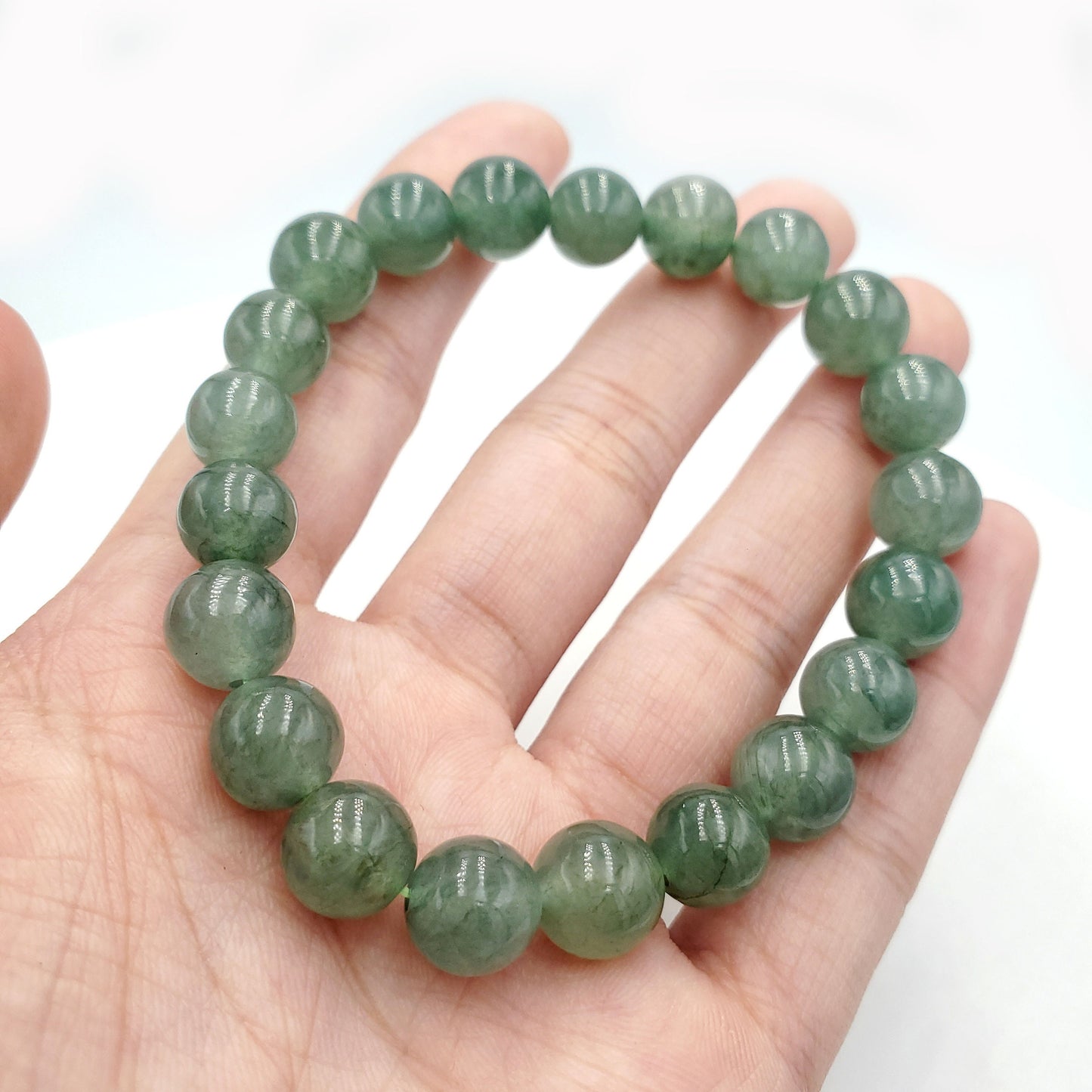 Yingmart  Light Green Guatamela Natural Jadeite Jade Bracelet 9.5 mm, Vintage Jewelry, natural jade, Accessories, Gift for her