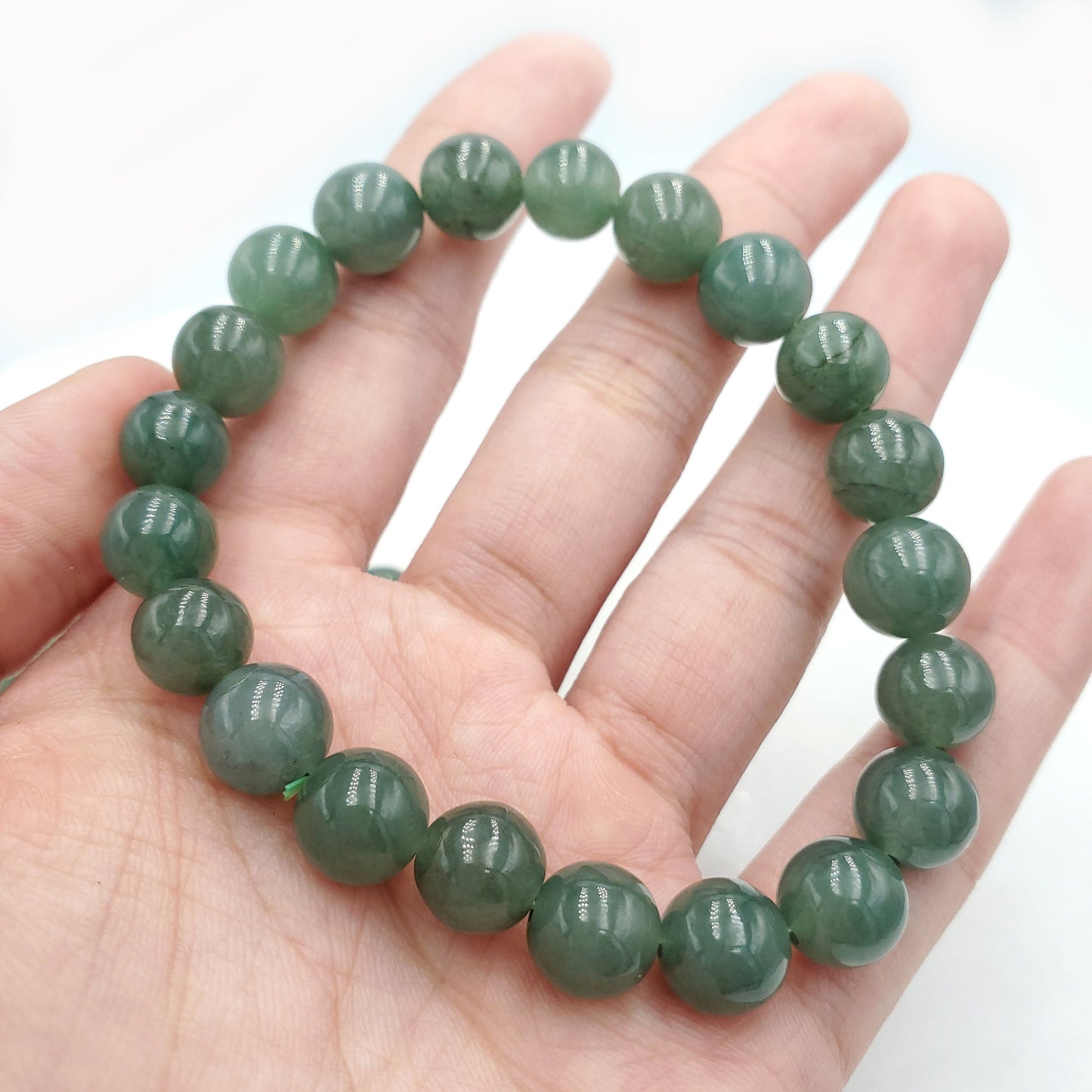 Yingmart  Light Green Guatamela Natural Jadeite Jade Bracelet 9.5 mm, Vintage Jewelry, natural jade, Accessories, Gift for her