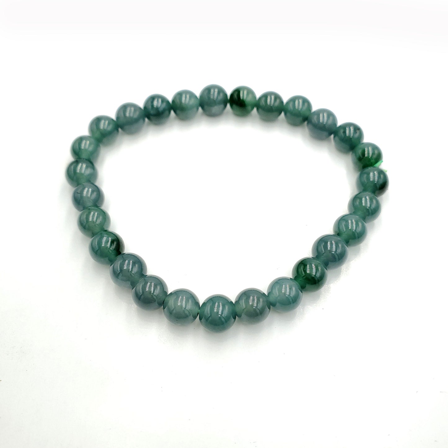 Yingmart BRJB07 Dark Green Guatamela Natural Jadeite Jade Bracelet 7 mm, Vintage Jewelry, natural jade, Natural Gemstone, gift for her