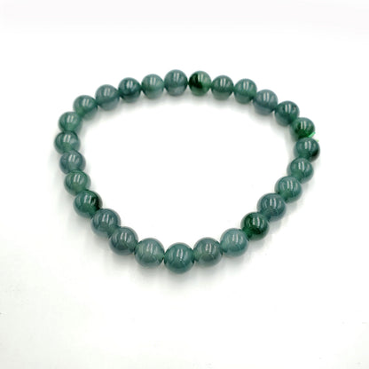 Yingmart BRJB07 Dark Green Guatamela Natural Jadeite Jade Bracelet 7 mm, Vintage Jewelry, natural jade, Natural Gemstone, gift for her