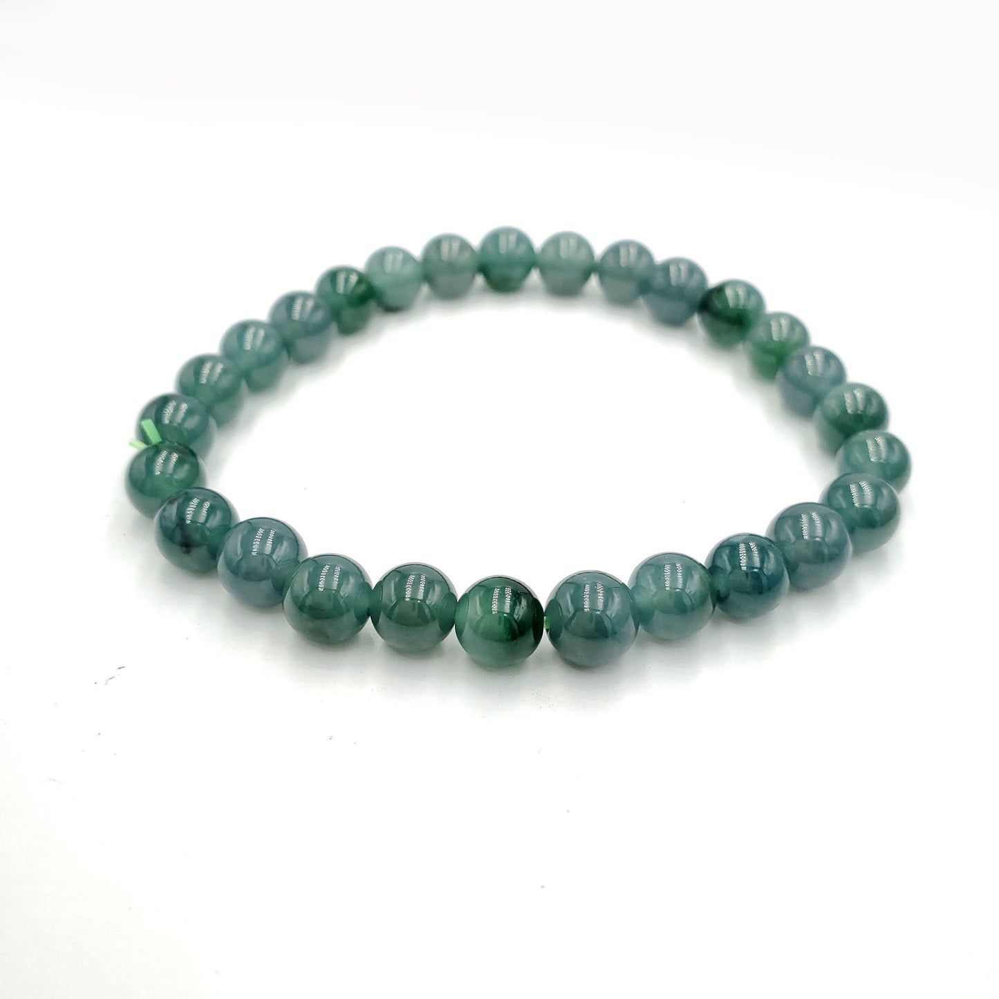 Yingmart BRJB07 Dark Green Guatamela Natural Jadeite Jade Bracelet 7 mm, Vintage Jewelry, natural jade, Natural Gemstone, gift for her