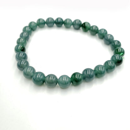 Yingmart BRJB07 Dark Green Guatamela Natural Jadeite Jade Bracelet 7 mm, Vintage Jewelry, natural jade, Natural Gemstone, gift for her