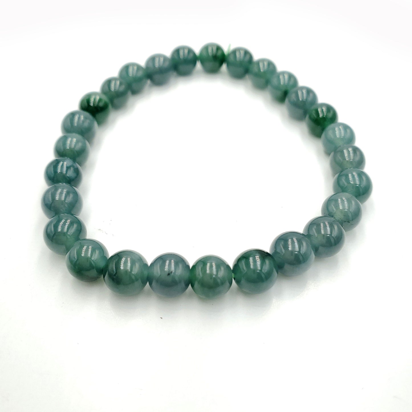 Yingmart BRJB07 Dark Green Guatamela Natural Jadeite Jade Bracelet 7 mm, Vintage Jewelry, natural jade, Natural Gemstone, gift for her