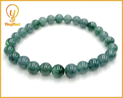 Yingmart BRJB07 Dark Green Guatamela Natural Jadeite Jade Bracelet 7 mm, Vintage Jewelry, natural jade, Natural Gemstone, gift for her
