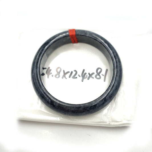 Yingmart   54mm Genuine Black Floating White Spot Myanmar Jade A Jadeite Jade Bangle, Real Gemstone Bangle, Vintage Jewelry, natural jade