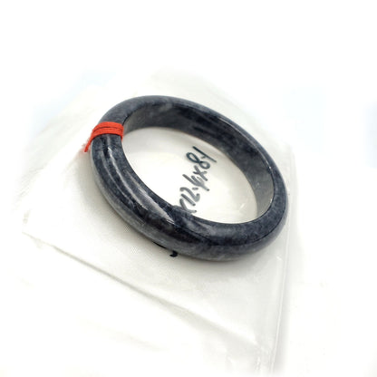 Yingmart   54mm Genuine Black Floating White Spot Myanmar Jade A Jadeite Jade Bangle, Real Gemstone Bangle, Vintage Jewelry, natural jade