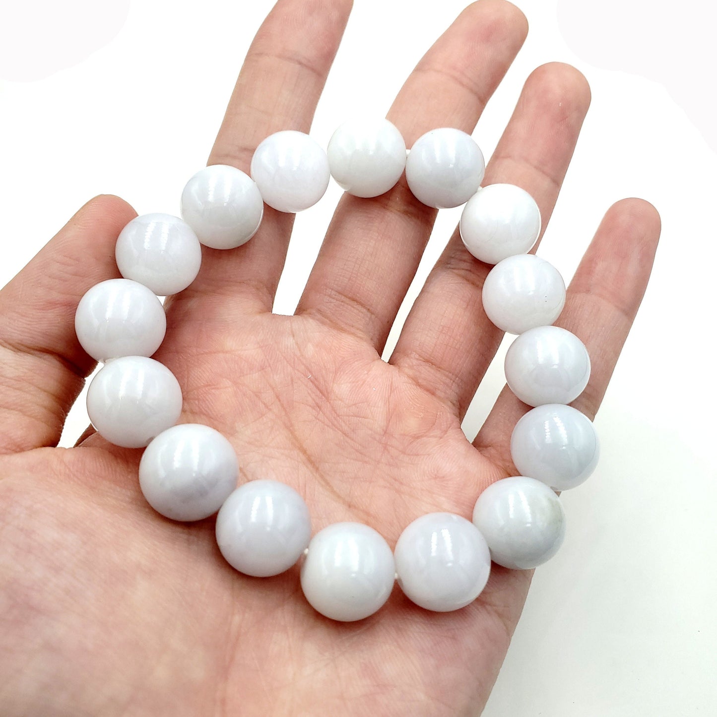 Yingmart  White Jade A Jadeite Jade Bracelet, Burmese Myanmar Gemstones, Real Gemstone Bracelet, Vintage Jewelry, natural jade