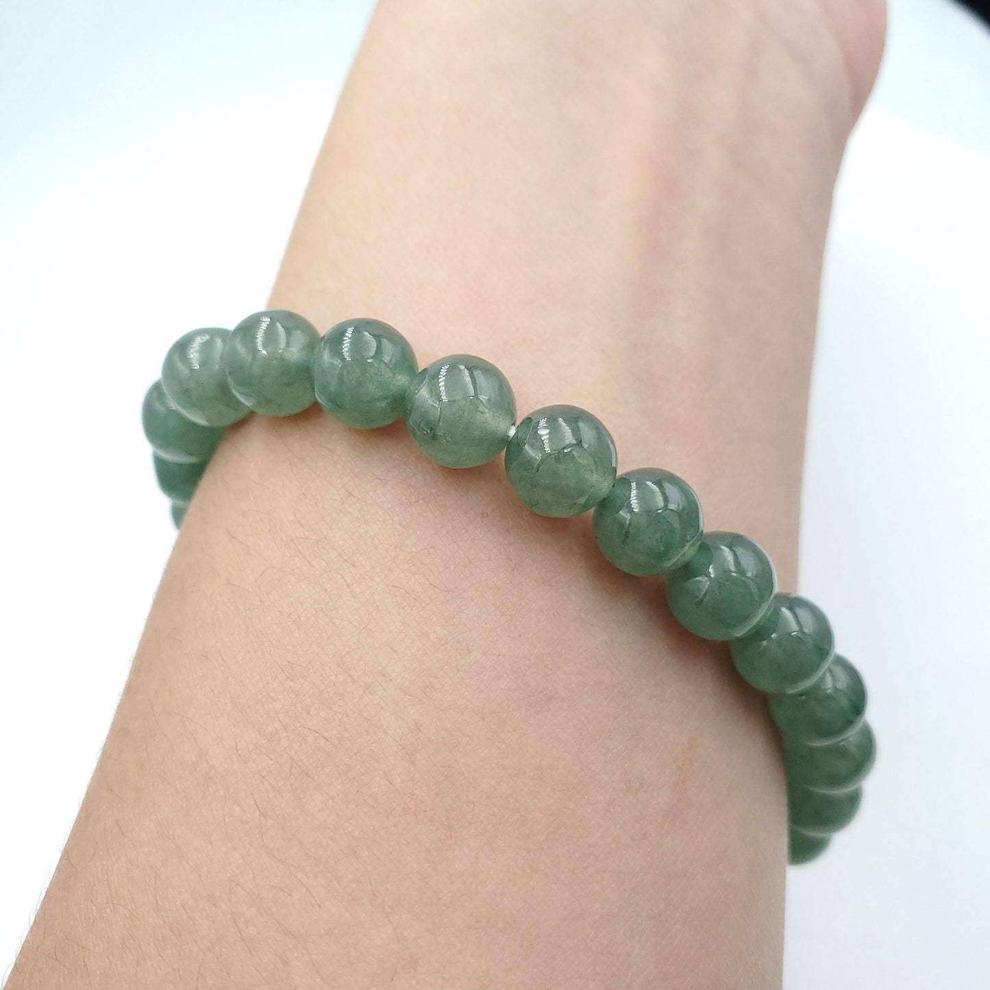 Yingmart Icy BRJG04 Transparent Light Green Burmese Authentic Genuine Natural Jadeite Jade Bracelet 7.5mm, Vintage Jewelry, natural jade