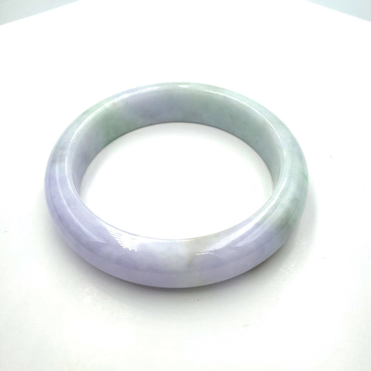 Yingmart 54mm Light Green, Light Purple  jadeite Bracelet Bangle Natural Jade A, Vintage Jewelry, natural jade