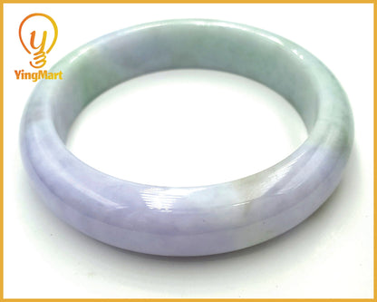Yingmart 54mm Light Green, Light Purple  jadeite Bracelet Bangle Natural Jade A, Vintage Jewelry, natural jade
