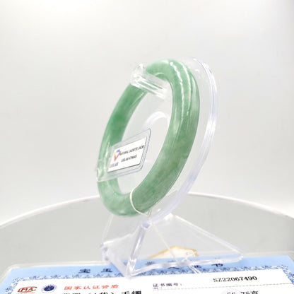 Yingmart 54mm Genuine Burmese Jade A Green Jaideite Bangle Bracelet, Vintage Jewelry, Accessories, natural jadeite jade, jewelry gift