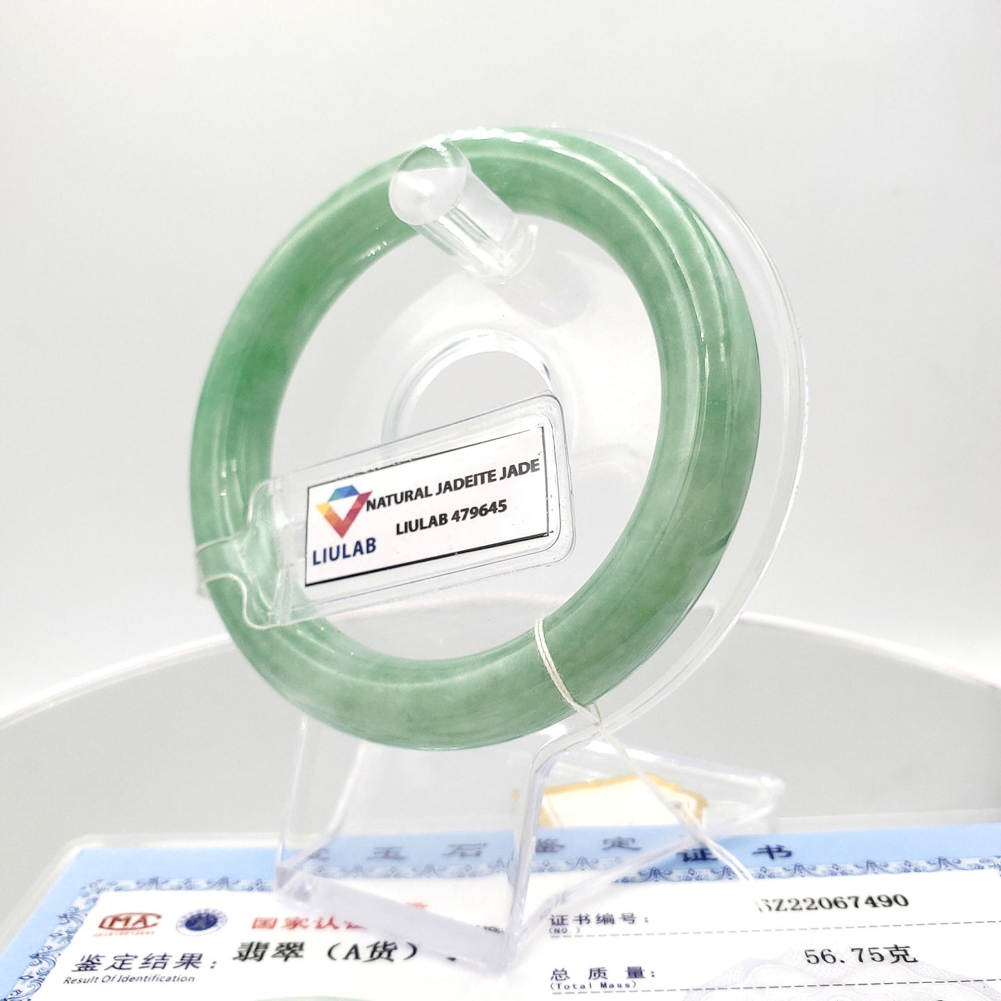 Yingmart 54mm Genuine Burmese Jade A Green Jaideite Bangle Bracelet, Vintage Jewelry, Accessories, natural jadeite jade, jewelry gift