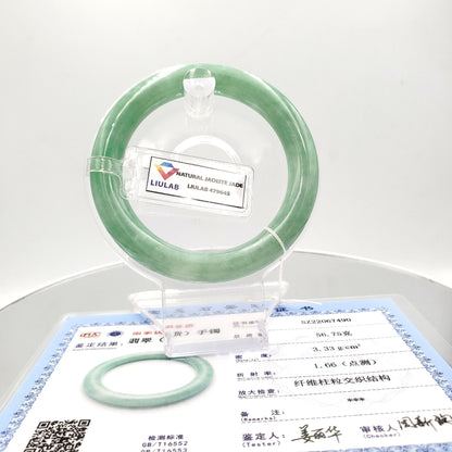 Yingmart 54mm Genuine Burmese Jade A Green Jaideite Bangle Bracelet, Vintage Jewelry, Accessories, natural jadeite jade, jewelry gift