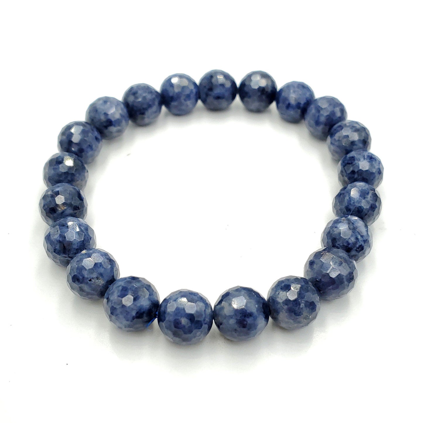 Yingmart BRSB09 Faceted Blue Sapphire beads Bracelet, Sapphire Jewelry, gemstone bracelet, Beaded Bracelet, Blue Bracelet, Gift for Her