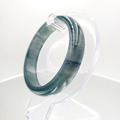 Yingmart 55mm VIP Icy Transparent Deep Sea Blue Genuine Burmese Jade A Jaideite Jade Bangle, Vintage Jewelry, jade jewelry, Accessories