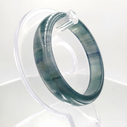 Yingmart 55mm VIP Icy Transparent Deep Sea Blue Genuine Burmese Jade A Jaideite Jade Bangle, Vintage Jewelry, jade jewelry, Accessories