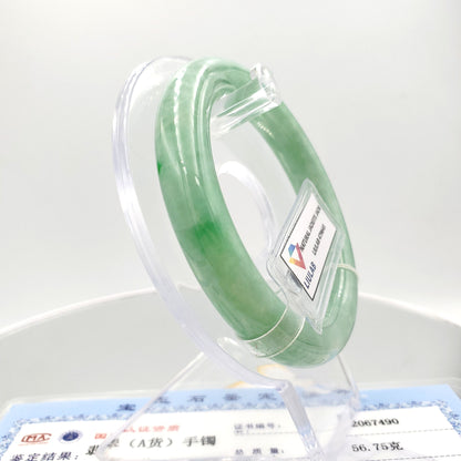 Yingmart 54mm Genuine Burmese Jade A Green Jaideite Bangle Bracelet, Vintage Jewelry, Accessories, natural jadeite jade, jewelry gift