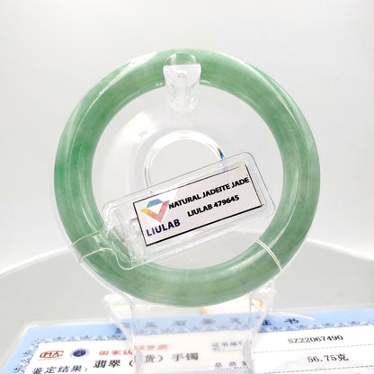 Yingmart 54mm Genuine Burmese Jade A Green Jaideite Bangle Bracelet, Vintage Jewelry, Accessories, natural jadeite jade, jewelry gift