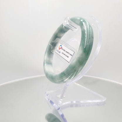 Yingmart 59mm SZ22067491 Certified Grade A Jade Light Green & Green, Genuine Jadeite Bracelet, Vintage Jewelry, jade jewelry, Accessories