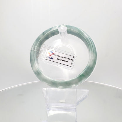 Yingmart 59mm SZ22067491 Certified Grade A Jade Light Green & Green, Genuine Jadeite Bracelet, Vintage Jewelry, jade jewelry, Accessories