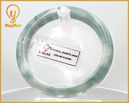 Yingmart 59mm SZ22067491 Certified Grade A Jade Light Green & Green, Genuine Jadeite Bracelet, Vintage Jewelry, jade jewelry, Accessories