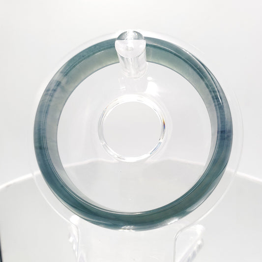 Yingmart 55mm VIP Icy Transparent Deep Sea Blue Genuine Burmese Jade A Jaideite Jade Bangle, Vintage Jewelry, jade jewelry, Accessories