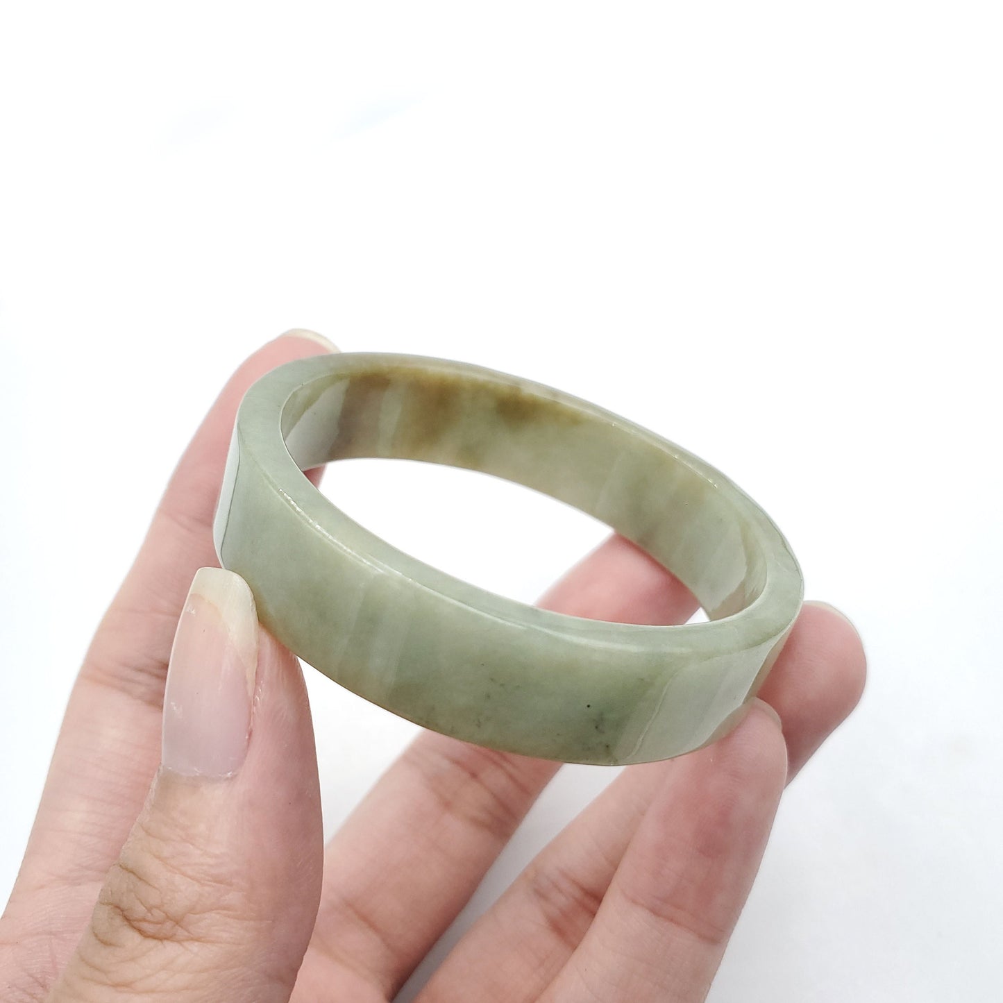Yingmart 38-46mm Baby Size Green Natural Jadeite Jade Bangle Bracelet, Real Gemstone Bracelet, Vintage Jewelry, Birthday Gift