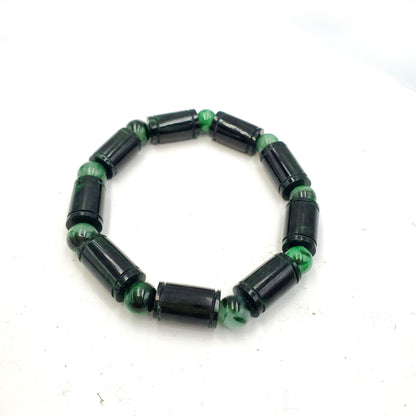 Yingmart Natural Green Jade Jadeite Baracelet, Chain bracelet bead, Jade Gemstones,Real Gemstone Bracelet, Gift for her