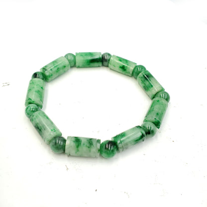 Yingmart Natural Green Jade Jadeite Baracelet, Chain bracelet bead, Jade Gemstones,Real Gemstone Bracelet, Gift for her