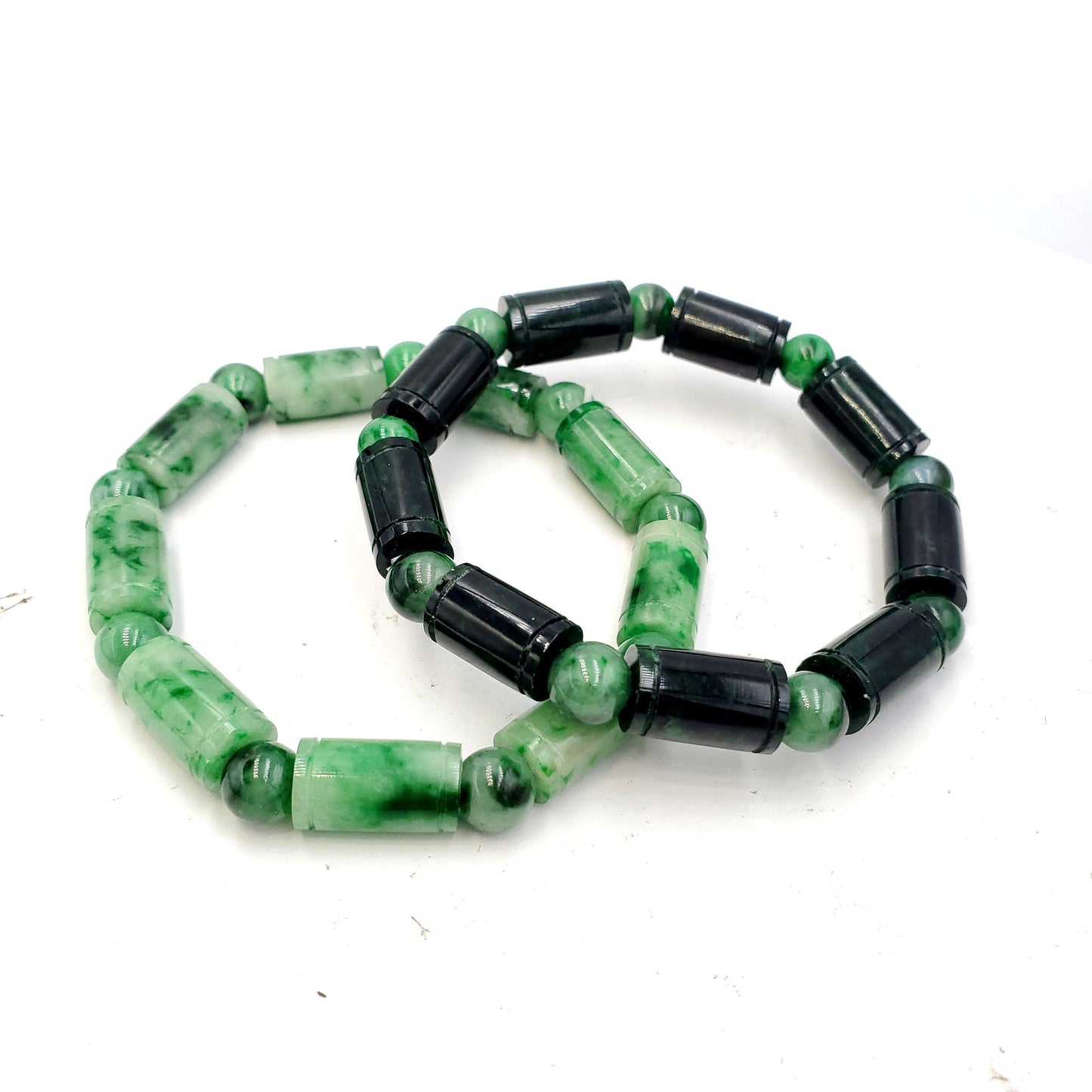 Yingmart Natural Green Jade Jadeite Baracelet, Chain bracelet bead, Jade Gemstones,Real Gemstone Bracelet, Gift for her