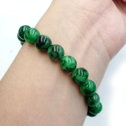 Yingmart Natural Green Jade Jadeite Baracelet, Chain bracelet bead, Jade Gemstones, Real Gemstone Bracelet, Gift for her