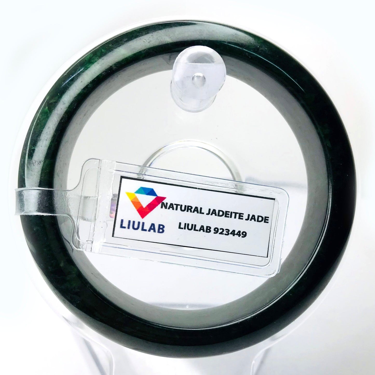 Yingmart Genuine Dark Green Black Spot Natural Jadeite Jade Bangles, Real Gemstone Bracelet, Vintage Jewelry, Gift for her