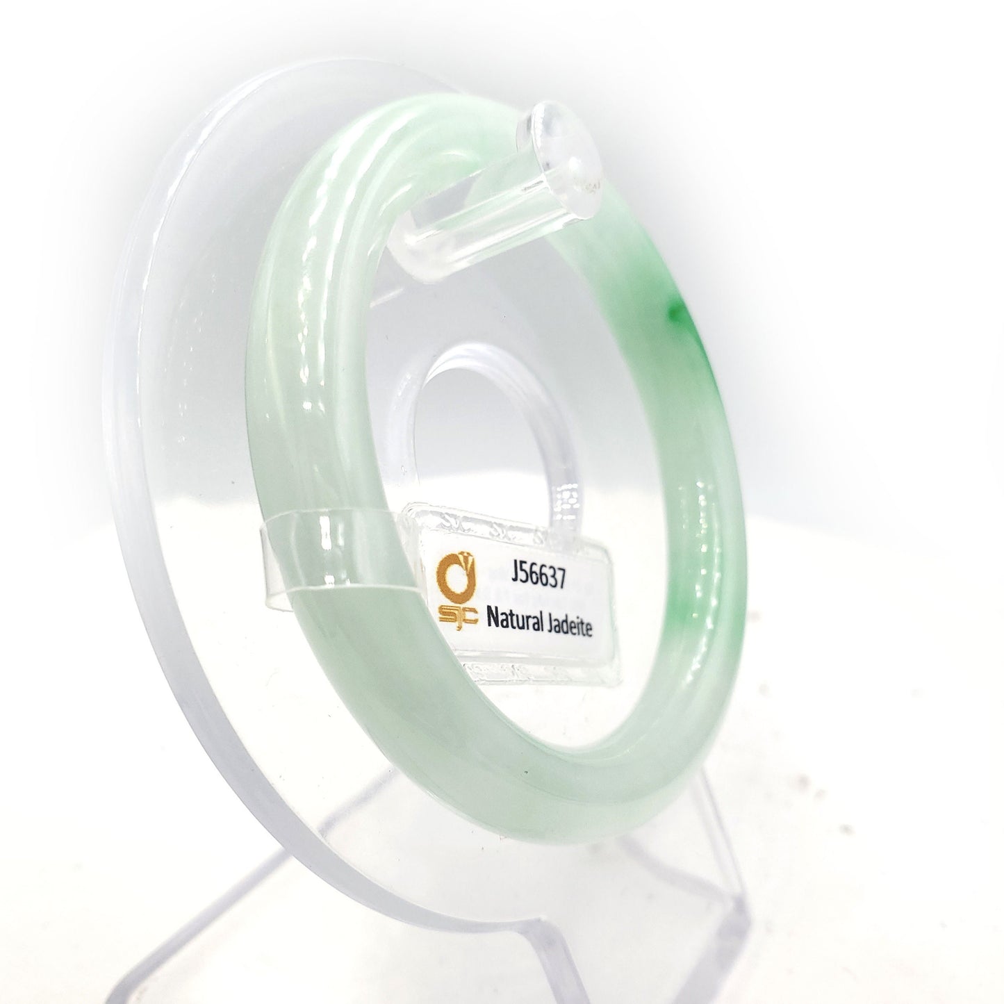 Yingmart 52mm Certified Natural  White with Stunning Green Spots Green Spots, Real Gemstone Bracelet, Vintage Jewelry, Gift for her