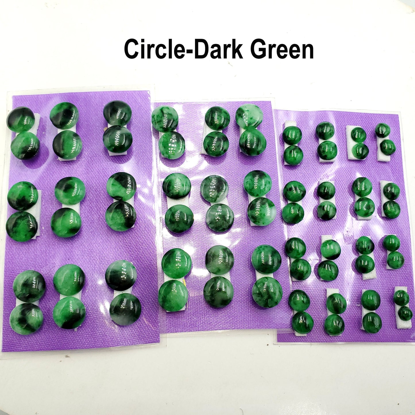 Yingmart Pairs of Green natural Jade stone Charm Circle Face Ring, Earring Pendant Necklace, Earring, Decoration, Good Luck Pendant