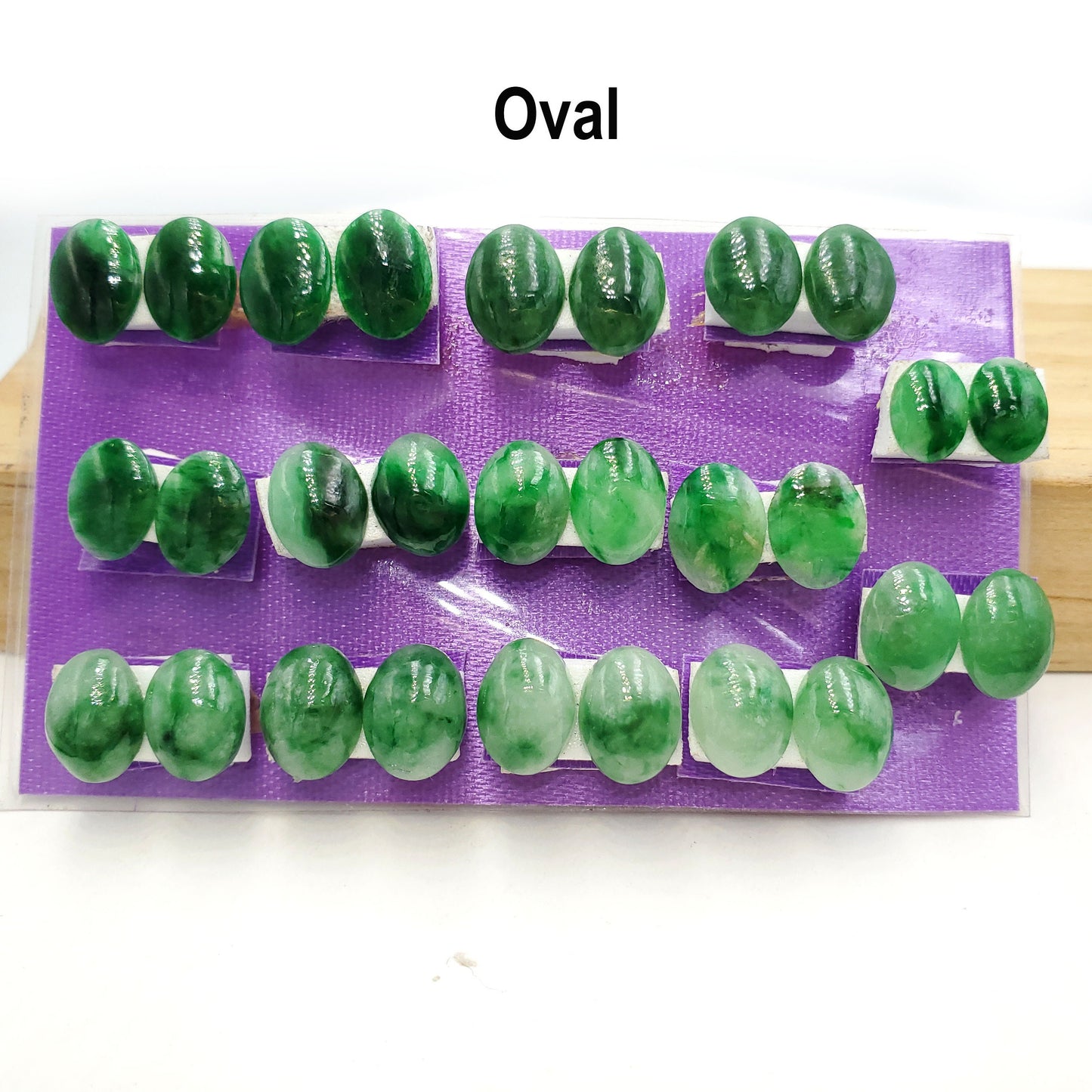 Yingmart Pairs of Green natural Jade stone Charm Face Ring, Earring Pendant Necklace, Earring, Decoration, Good Luck Pendant