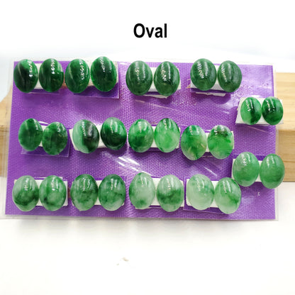 Yingmart Pairs of Green natural Jade stone Charm Face Ring, Earring Pendant Necklace, Earring, Decoration, Good Luck Pendant