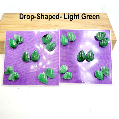 Yingmart Pairs of Green natural Jade stone Charm Face Ring, Earring Pendant Necklace, Earring, Decoration, Good Luck Pendant