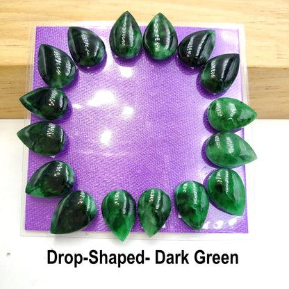 Yingmart Pairs of Green natural Jade stone Charm Face Ring, Earring Pendant Necklace, Earring, Decoration, Good Luck Pendant