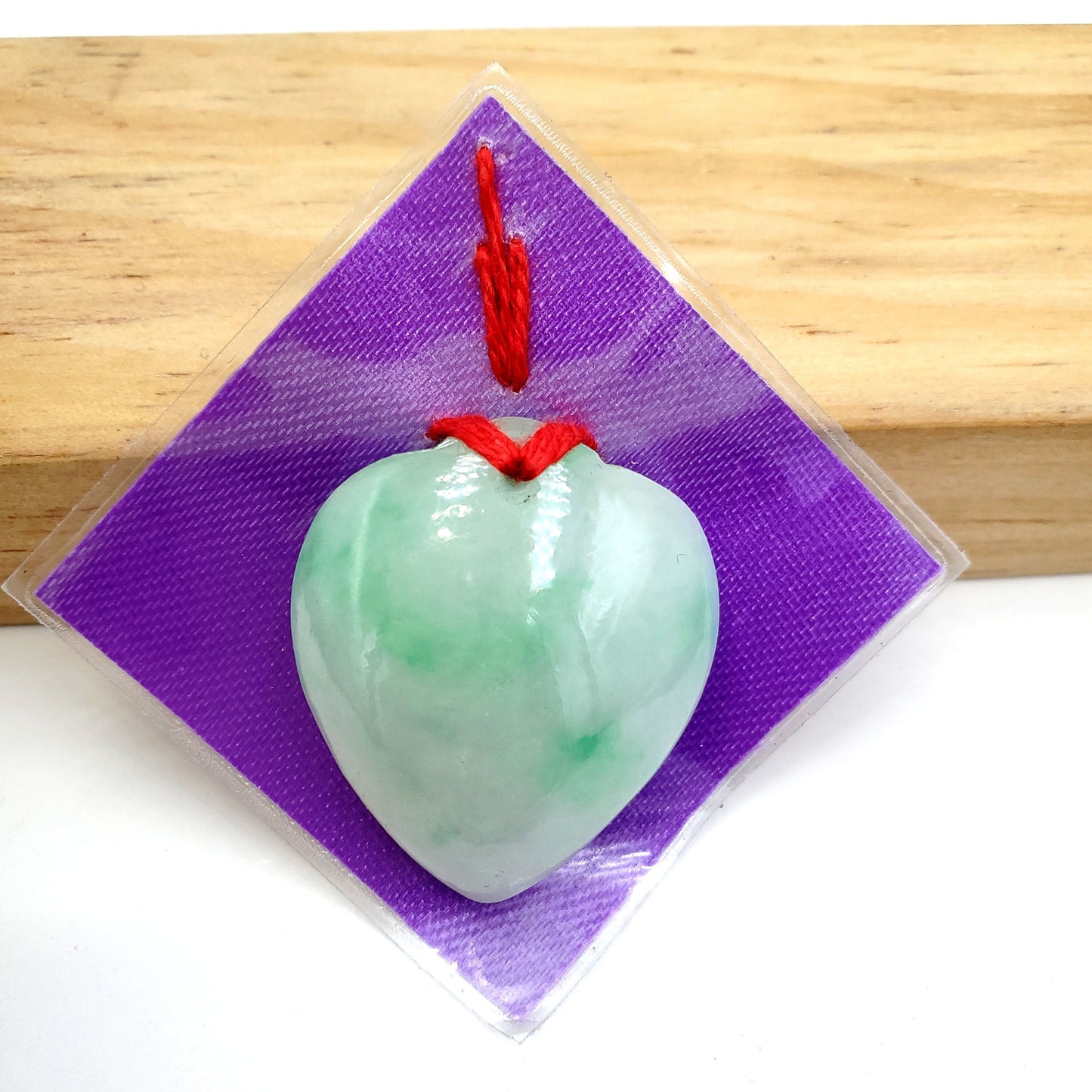 Yingmart Green natural jade charm Caved Heart, necklace, Earrings, Pendant, Chain bracelet bead decoration, Lucky pendant