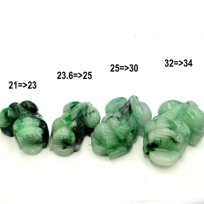 Yingmart Green Natural Jade Stone Carved Statue of Pixiu Jadeite, Protection, Good Luck