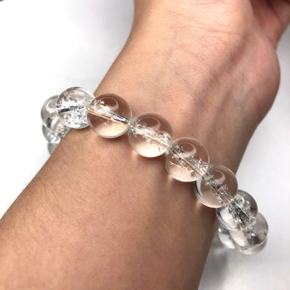 Yingmart VIP Genuine Natural White Quartz Chain/Beaded Bracelet,Real Gemstone,Vintage Jewelry, Accessories Gift for her