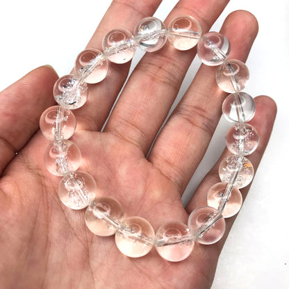 Yingmart VIP Genuine Natural White Quartz Chain/Beaded Bracelet,Real Gemstone,Vintage Jewelry, Accessories Gift for her