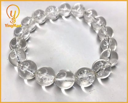 Yingmart VIP Genuine Natural White Quartz Chain/Beaded Bracelet,Real Gemstone,Vintage Jewelry, Accessories Gift for her