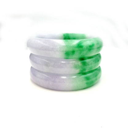 Yingmart 48 to 65mm Light Green, White Purple  jadeite Bracelet Bangle Natural Jade , Vintage Jewelry, Real Gemstone Bracelet, Gift for her