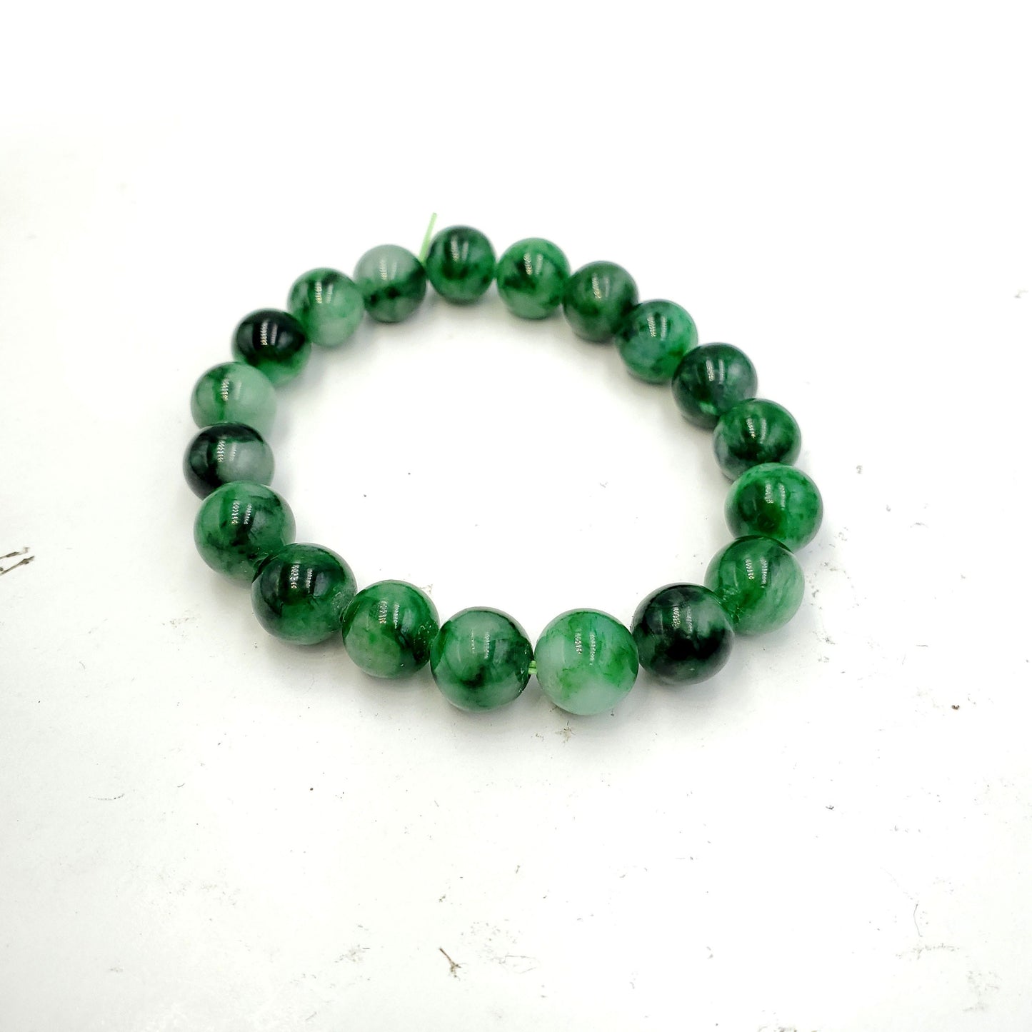 Yingmart Natural Green Jade Jadeite Baracelet, Chain bracelet bead, Jade Gemstones, Real Gemstone Bracelet, Gift for her